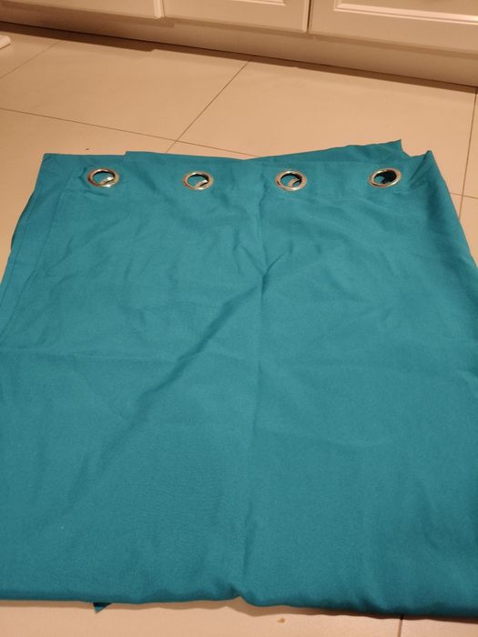 Zasłony turkusowe Leroy Merlin jak nowe