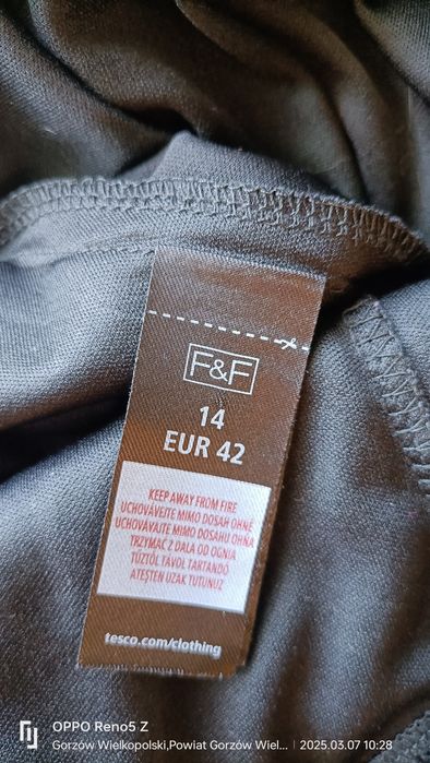 Koronkowa granatowa sukienka z podszewką. F&F