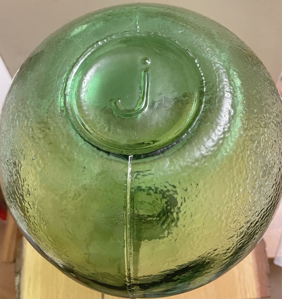 Stara butla szklana antyczna gąsior 4l Viresa vintage zielona