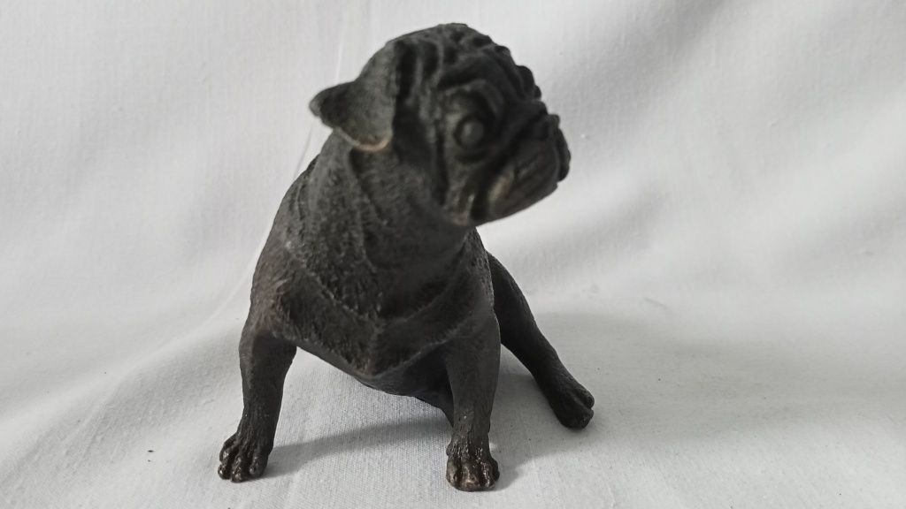 Статуэтка бронзовая собака "Мопс". Бронза,Франция