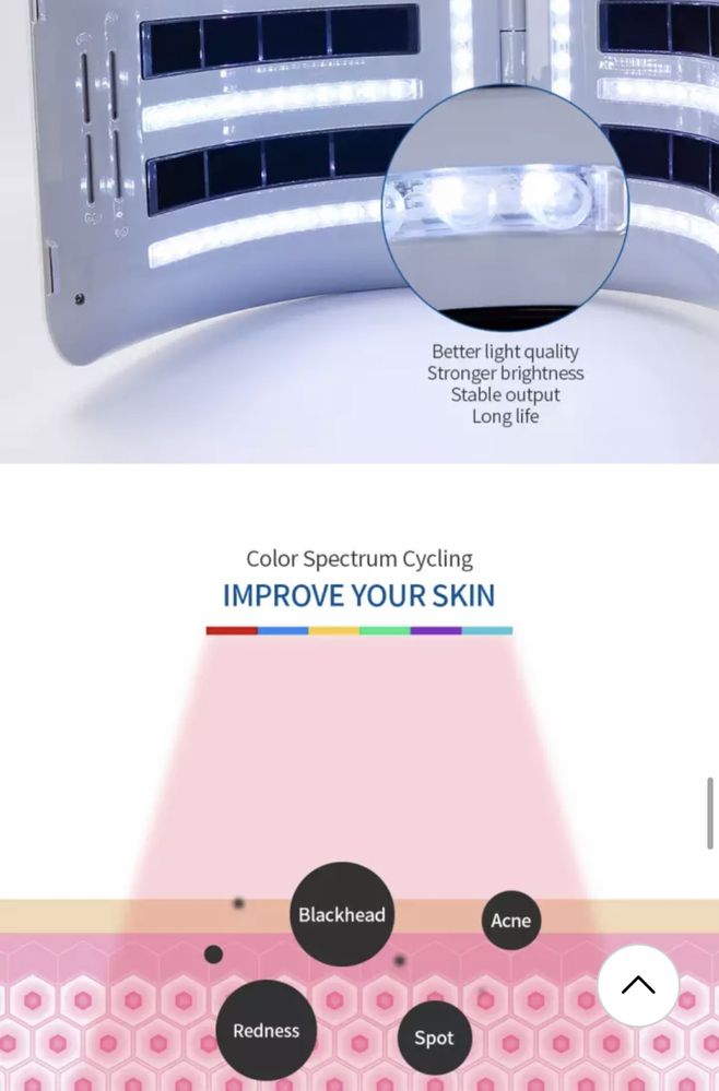 Фотодинамическая лампа для светотерапии 7 цветов