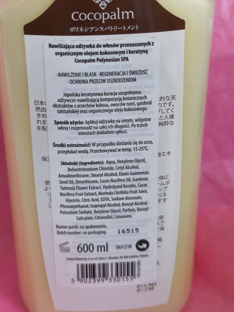 Cocopalm Polynesian odżywka 600 ml
