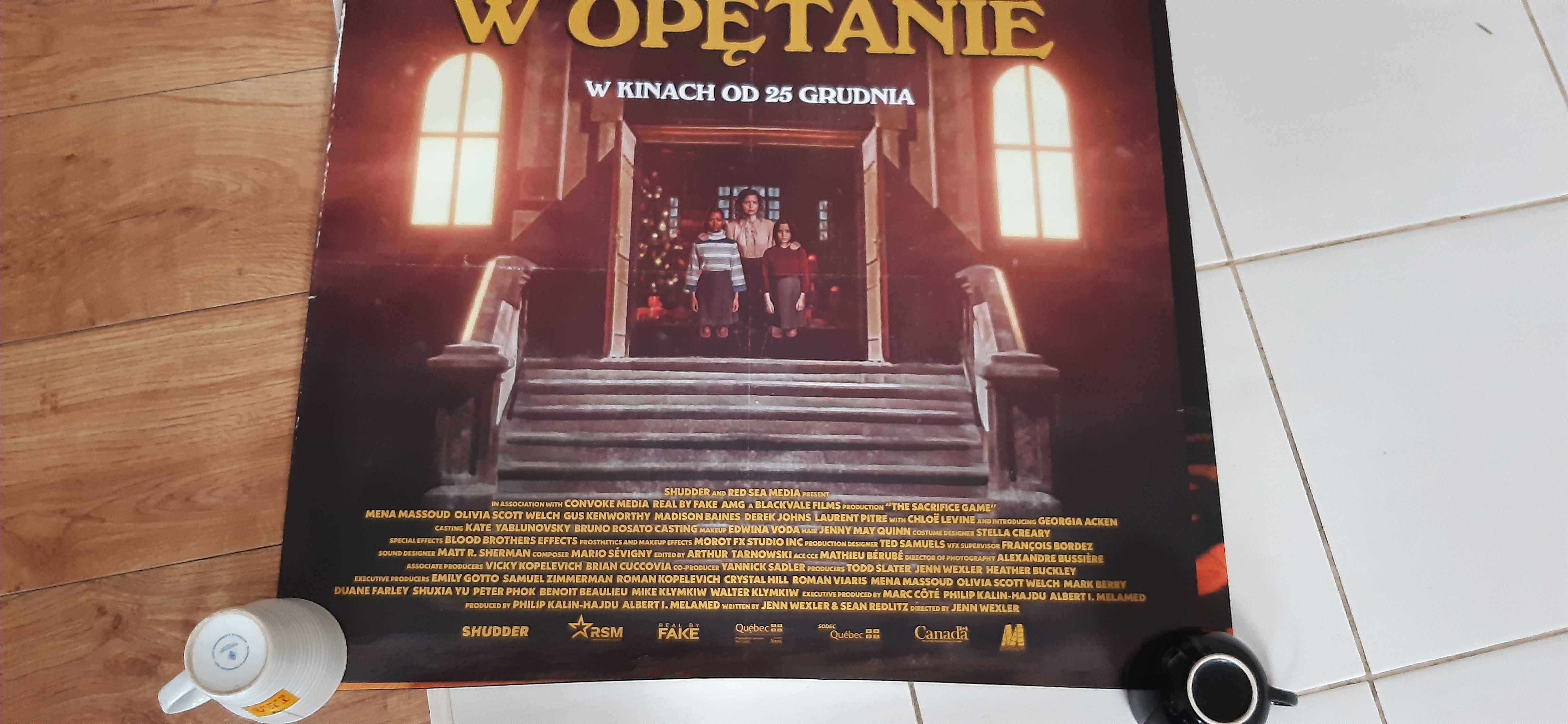 stary plakat filmowy z kina, film gra w opętanie