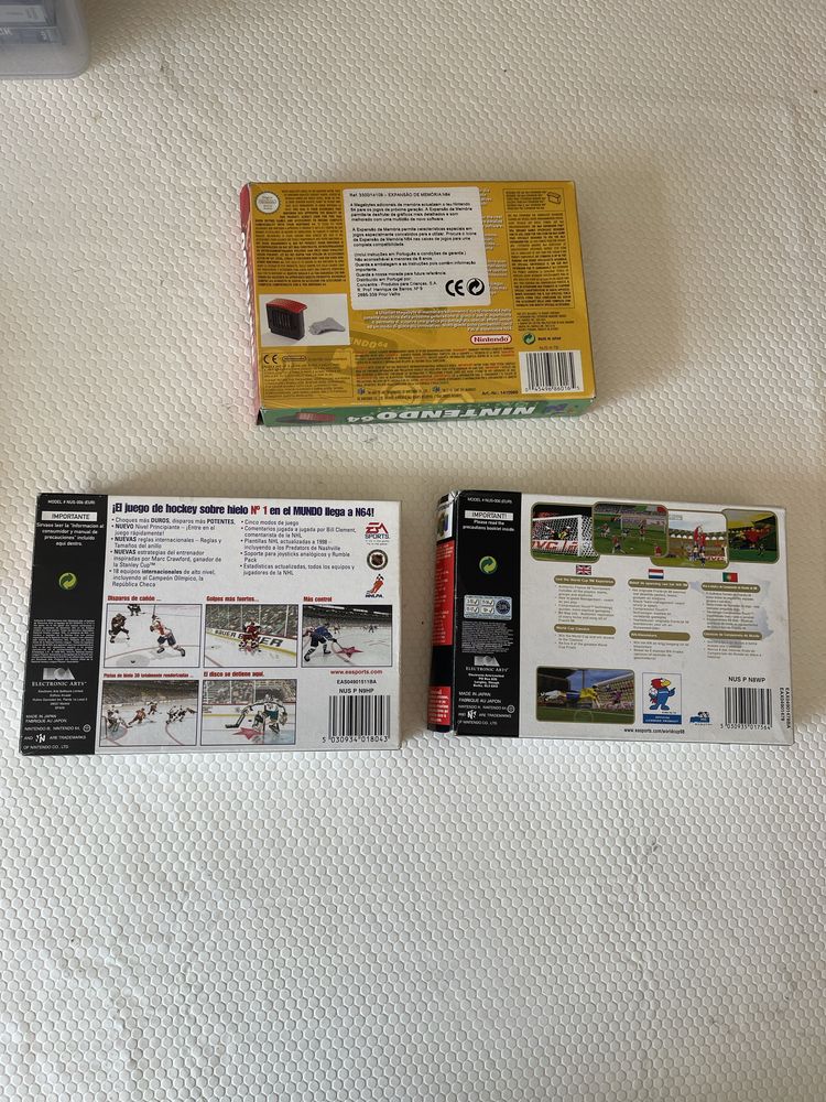 Nintendo 64 jogos com caixa e manual