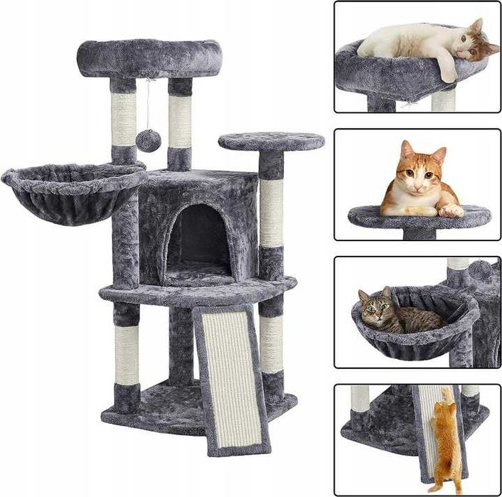 Drapak  dla kota  107 cm ciemno-szary