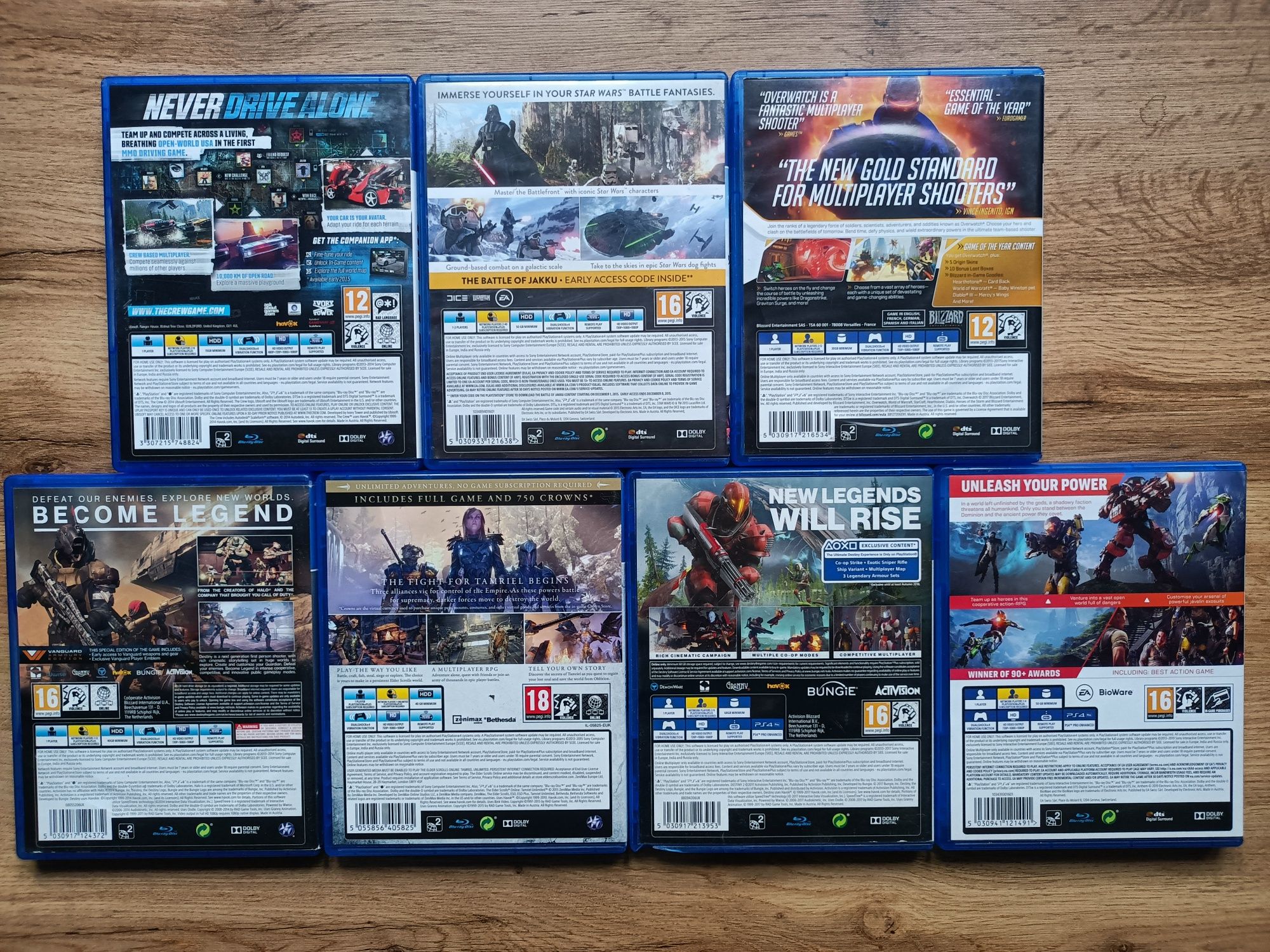 Zestaw gier na PS4 (7 tytułów)