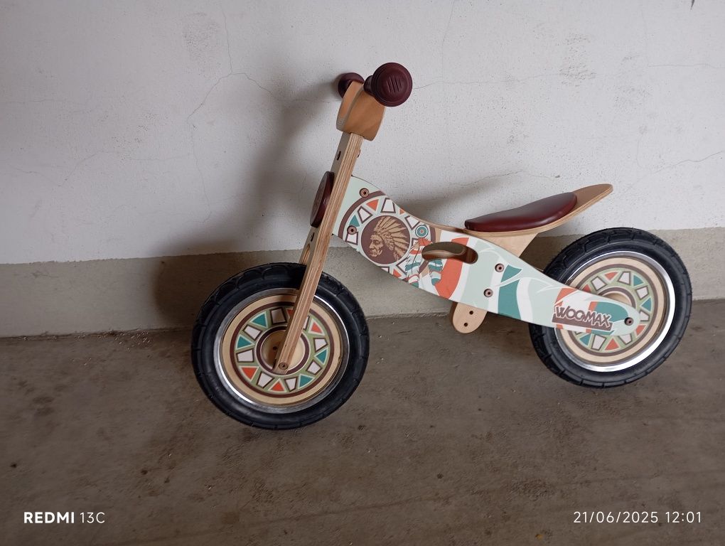 Woomax bicicleta indian em madeira sem pedais