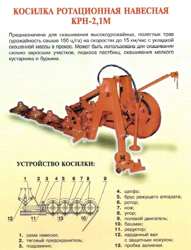 Продам косарку роторну КРВ -2.1 КРН-2.1 КН-2,1 КС-2,1