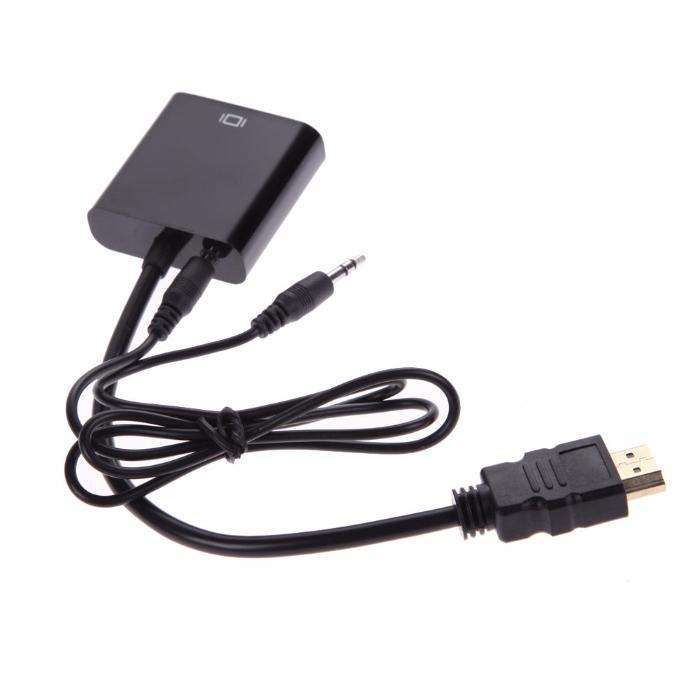 Conversor Adaptador HDMI para VGA com áudio