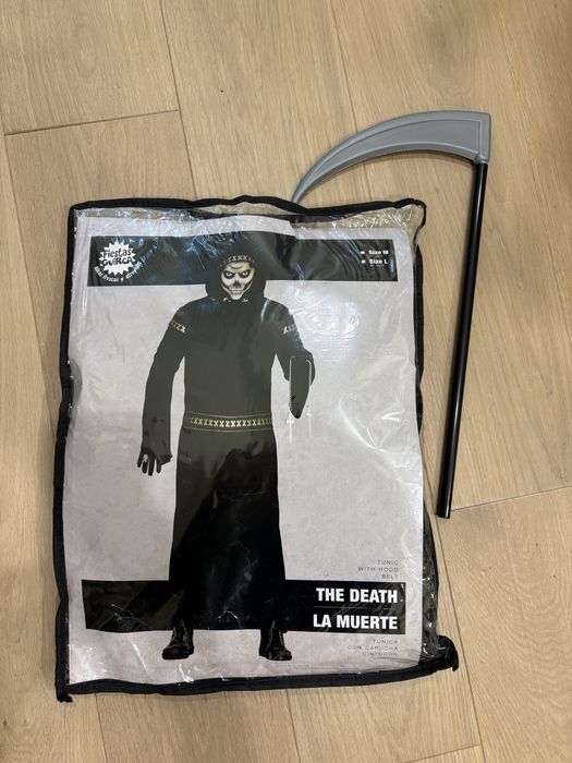 Strój na halloween przebranie śmierć kostucha L