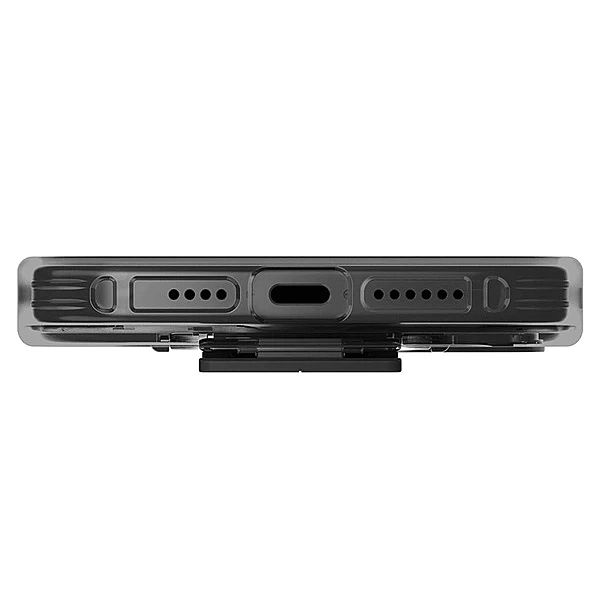 Etui UNIQ Heldro Mount na iPhone 15 Pro Max 6.7" z podstawką - dymione