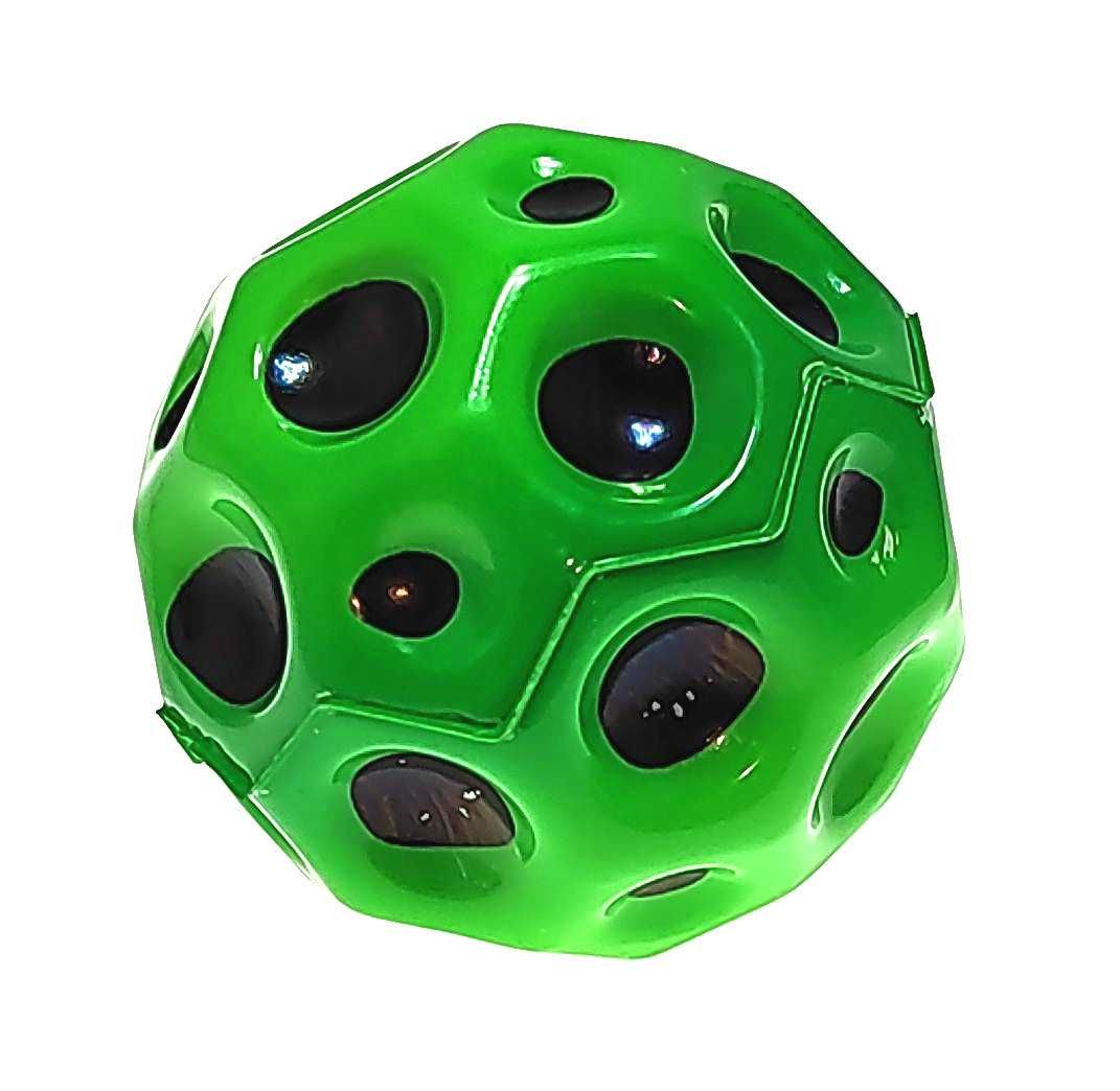 Odbijająca się piłka meteor SKY BALL - zielona 6 cm