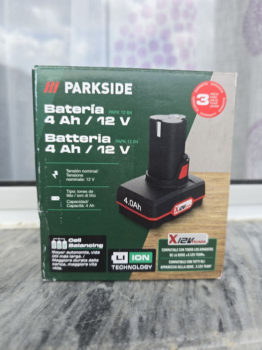Conjunto 12v 4ah bataria e carregador parkside
