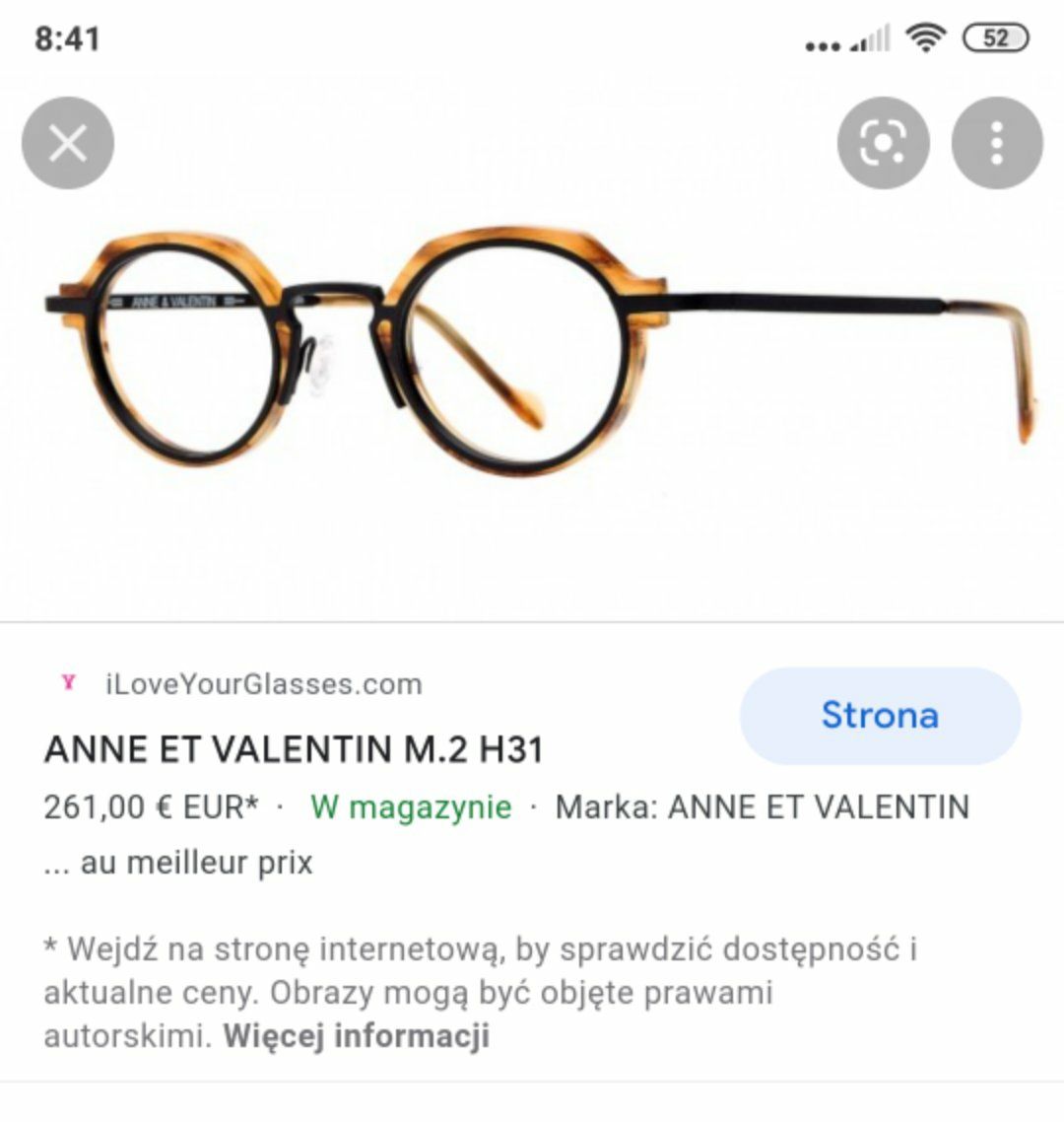 Okulary zerówki vintage Anne et valentin m2