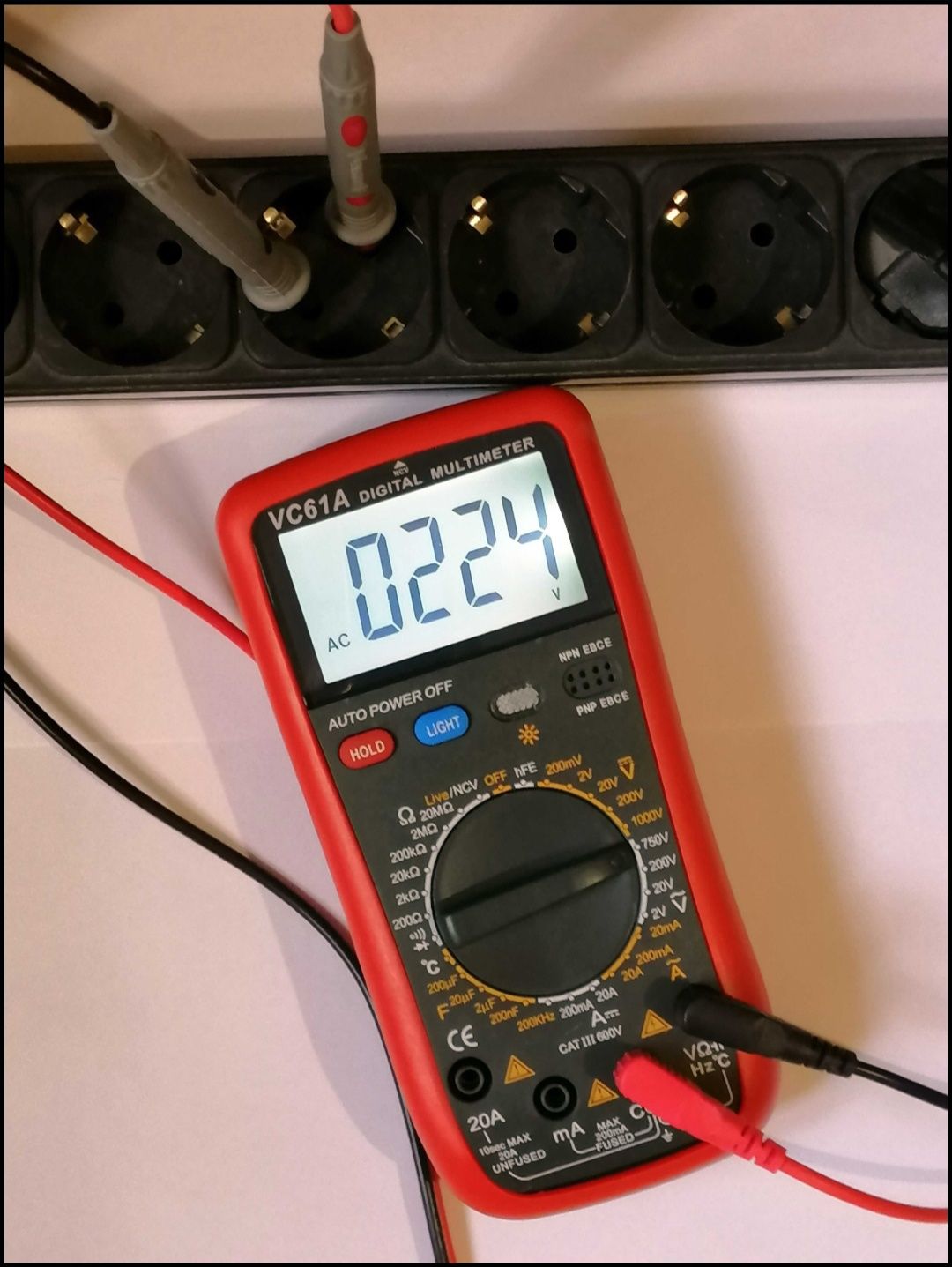 Тестер мультиметр цифровой VC61A термопара диодный