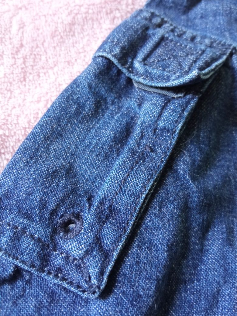 Sukienka szmizjerka kieszenie jeans Gap r. 86