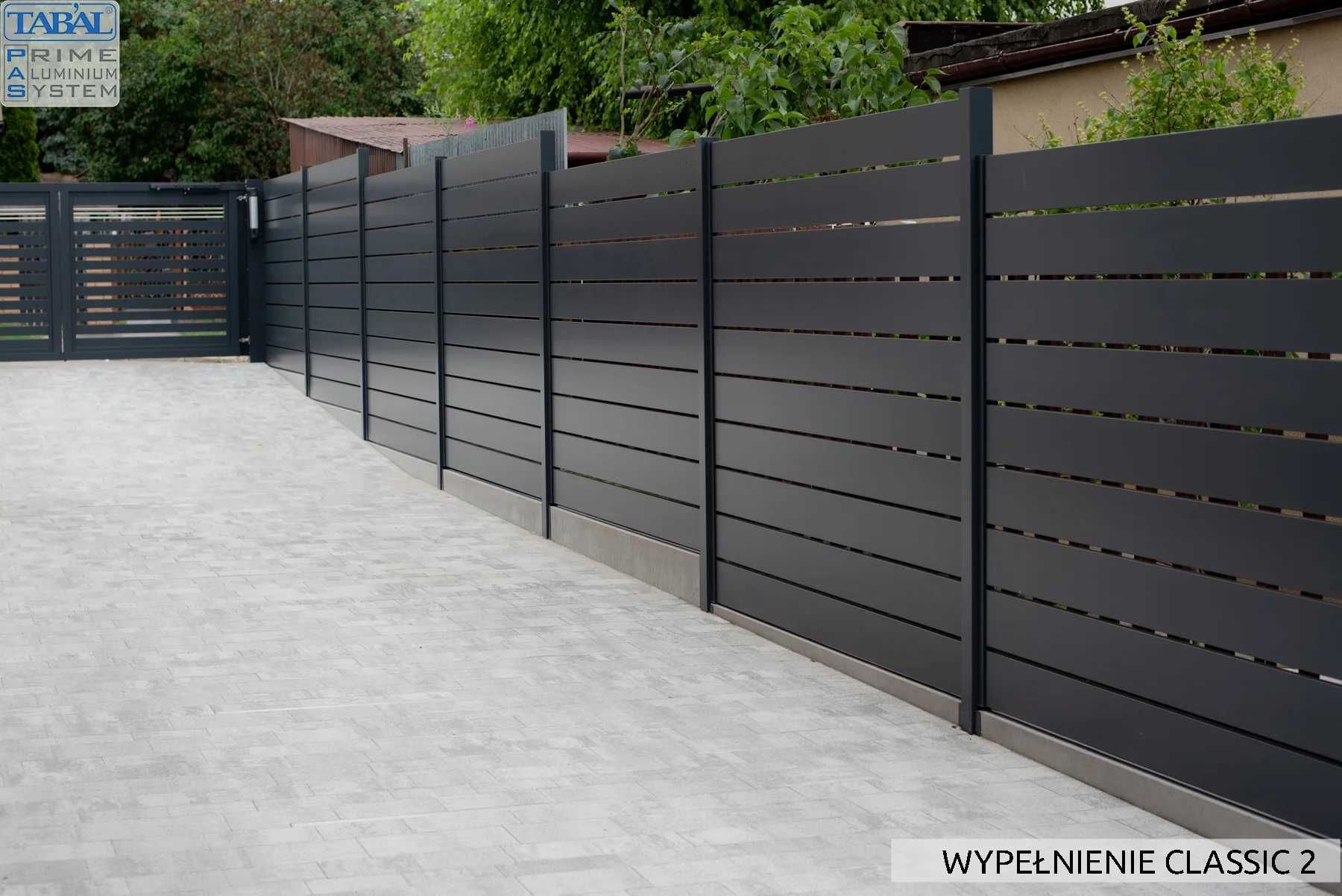 Nowoczesne ogrodzenia ALUMINIUM poziome/pionowe/grzebieniowe PRODUCENT