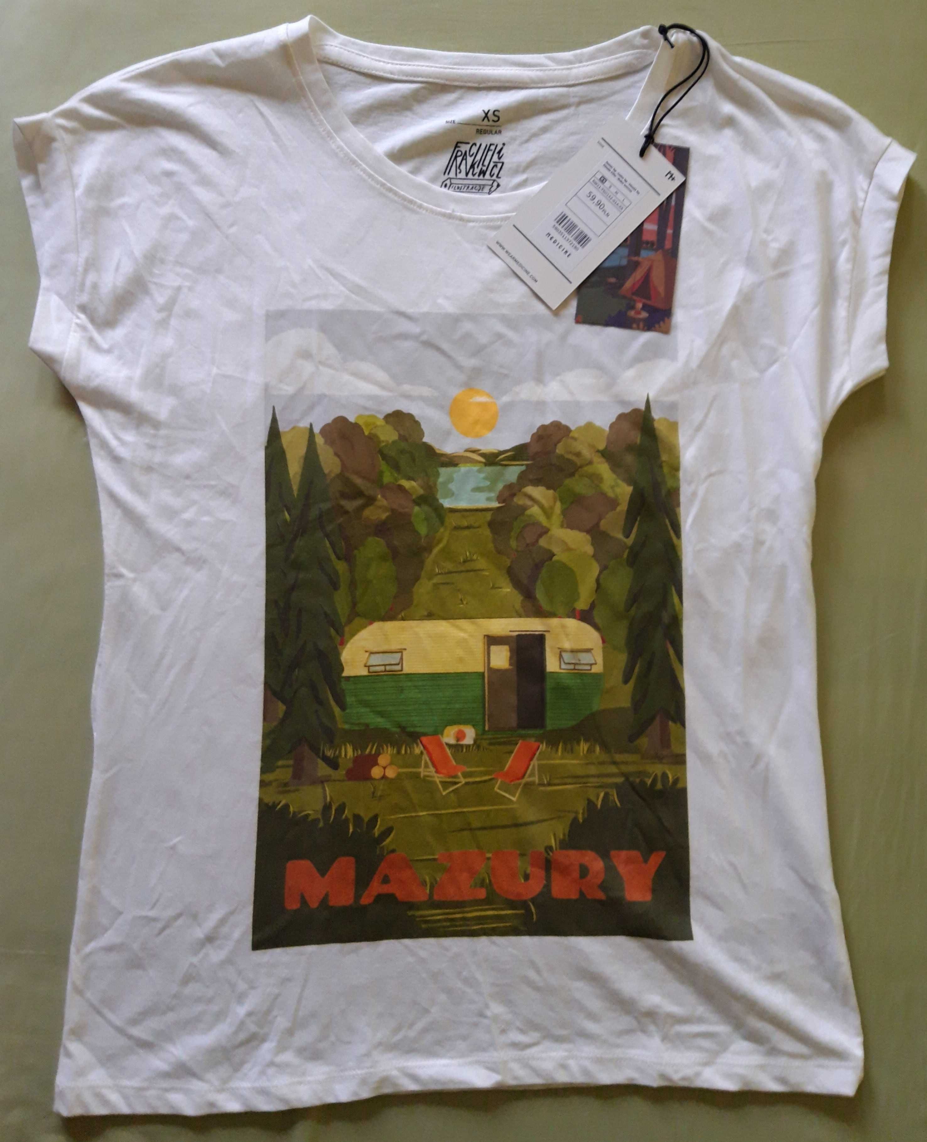 Medicine koszulka Mazury w stylu vintage PRL