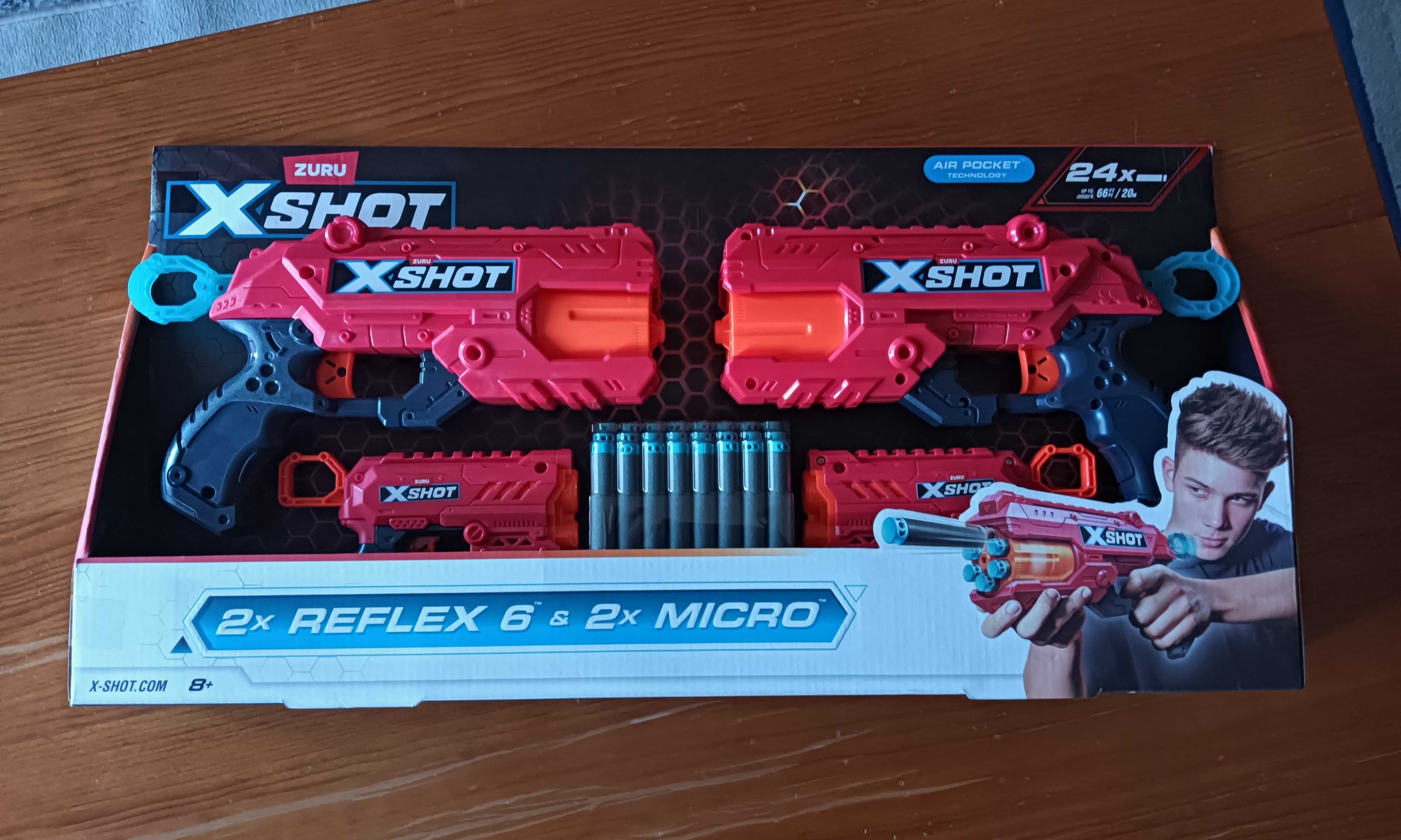 Nerf X-SHOT - Combo 4 lançadores + 24 dardos