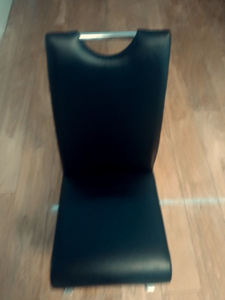 Krzesło design 46 x 63 x 101 cm czarny 6szt.