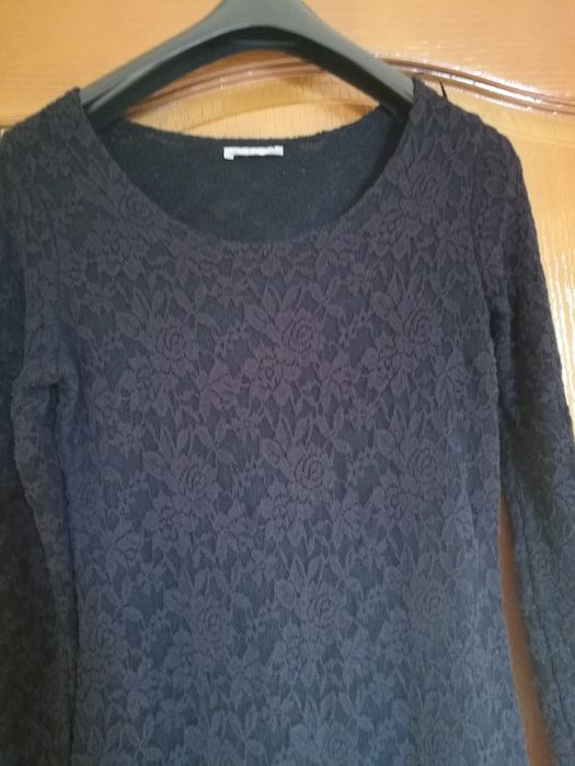 Czarna dopasowana koronkowa sukienka Orsay, rozmiar M