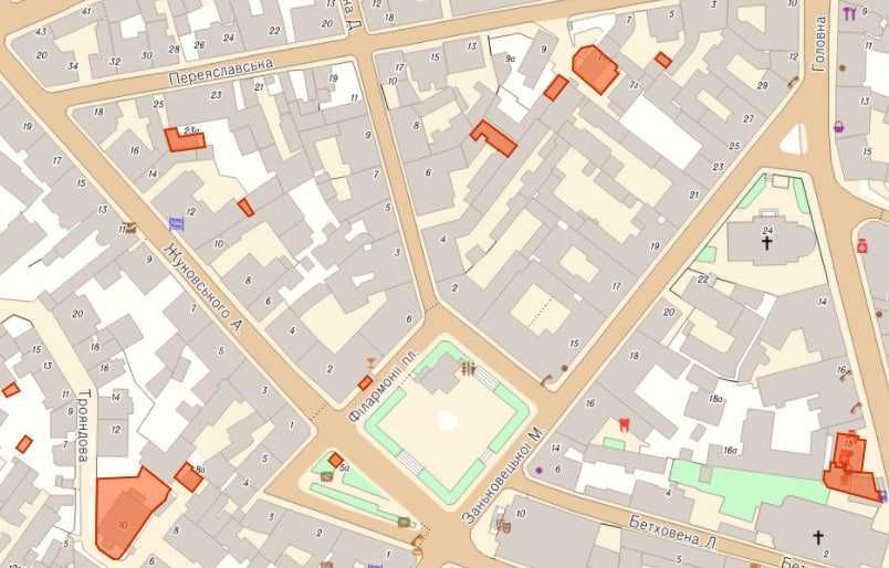 Продаж комерції 1100 м2, землі 13 соток в історичному Центрі Чернівців