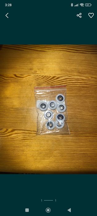 Kółka do kabiny prysznicowej 23mm