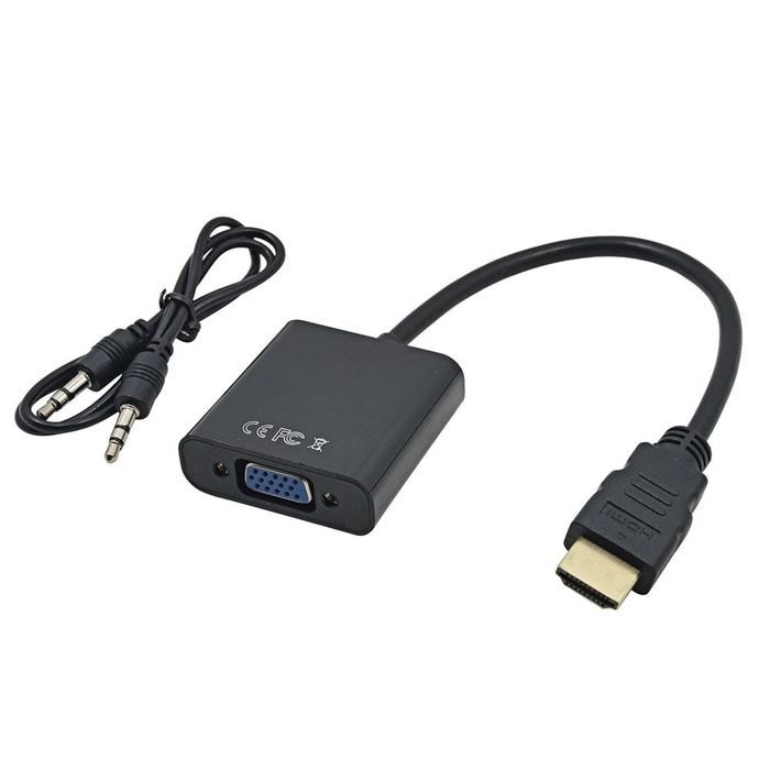 Адаптер-конвертер HDMI на VGA + звук (перехідник) для монітора