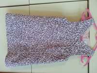 Welurowy panterkowy sarafan- sukienka 3 latka 86-92cm
