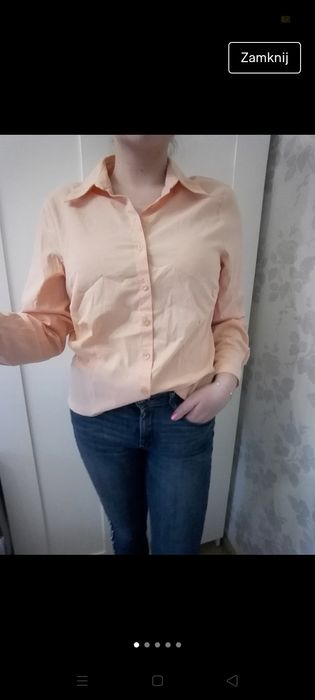 Brzoskwiniowa koszula rozm. S
