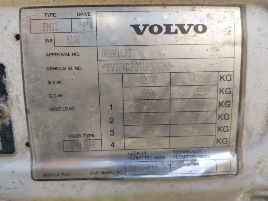 Volvo wywrotka FM 12 380  8x4, duża ładowność cena brutto!!!