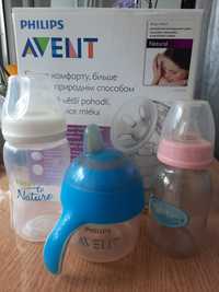 Молокоотсос Phillips Avent + 3 бутылочки в подарок