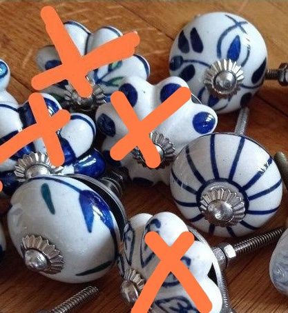 Śliczne ceramiczne gałki meblowe ręcznie malowane gałki do mebli