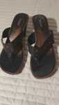 Sandálias Grendha, cor preto e castanho, tamanho 40