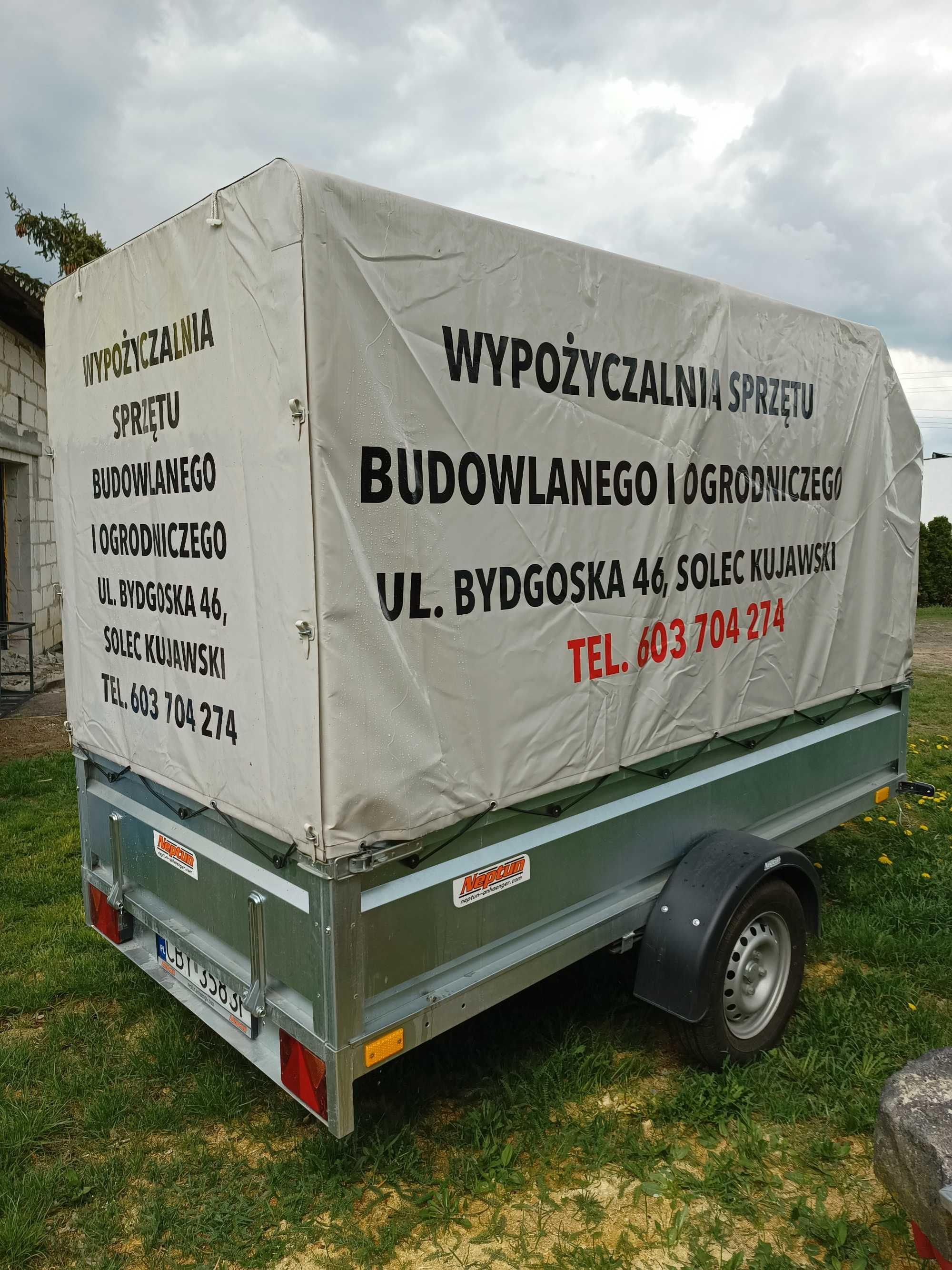 Przyczepa samochodowa towarowa,motocyklowa - wynajem