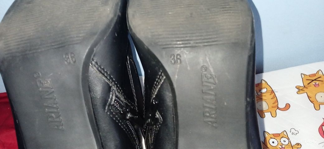 Buty Botki Kozaki Damskie Krótkie Kwadratowy Obcas Deichmann Ariane 36