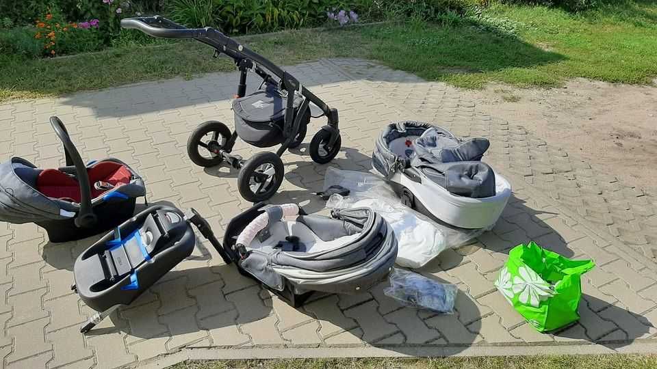 Wózek Adamex Barletta 3w1 plus baza isofix carlo / jet