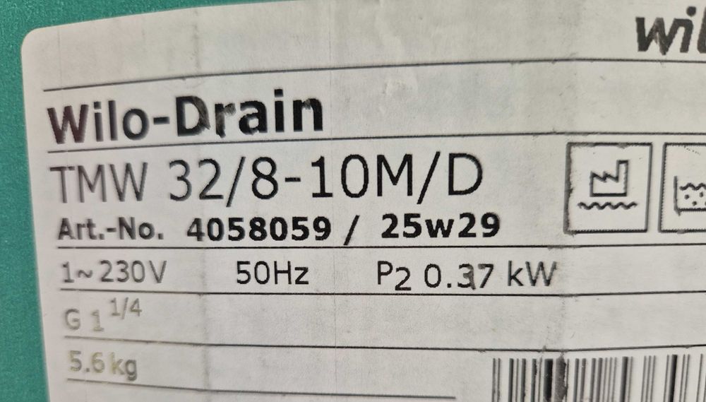 Pompa Wilo TMW32/8-1-10 M jednofazowa z pływakiem