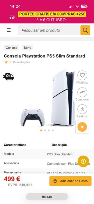 Playstation 5 Slim Standard 1TB