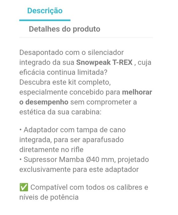 Adaptador snowpeak t-rex