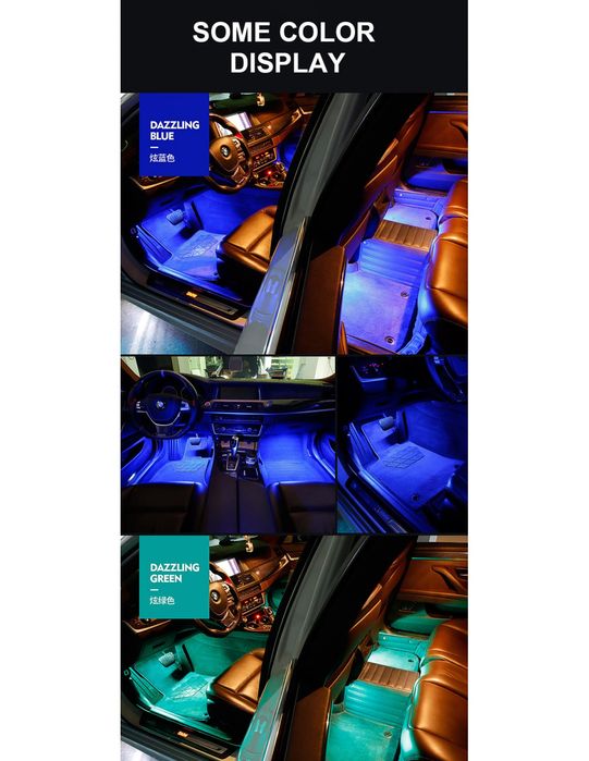 Luz Atmosférica RGB LED para Automóveis QA-C723