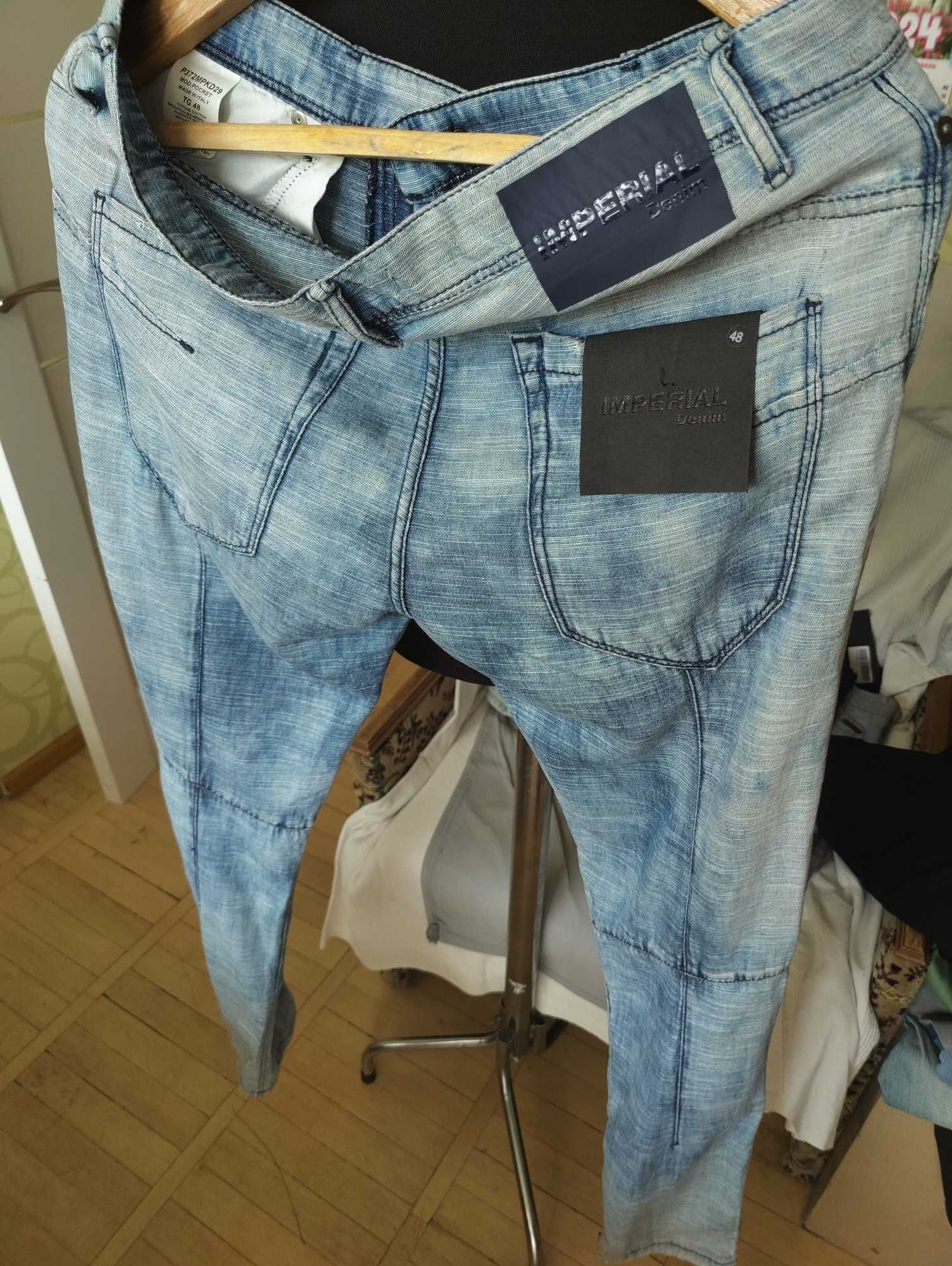 Джинсы Imperial jeans Italy w32 stretch blue.