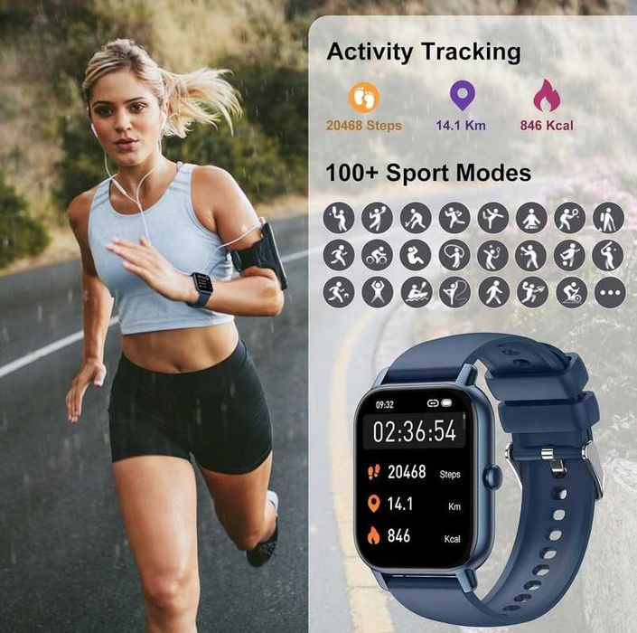 SMARTWATCH NERUNSA zegarek funkcja rozmowa,sport,puls, sen