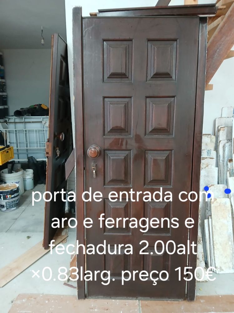Portas e Janelas de Madeira c/aros e ferragens incluidos