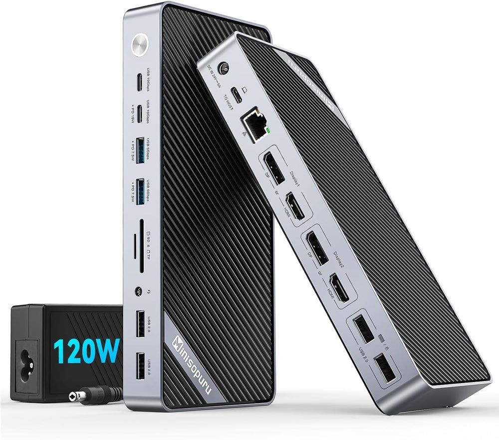 Minisopuru MD6950B 4К 120Вт DispayLink Док-станция/ USB Концентратор
