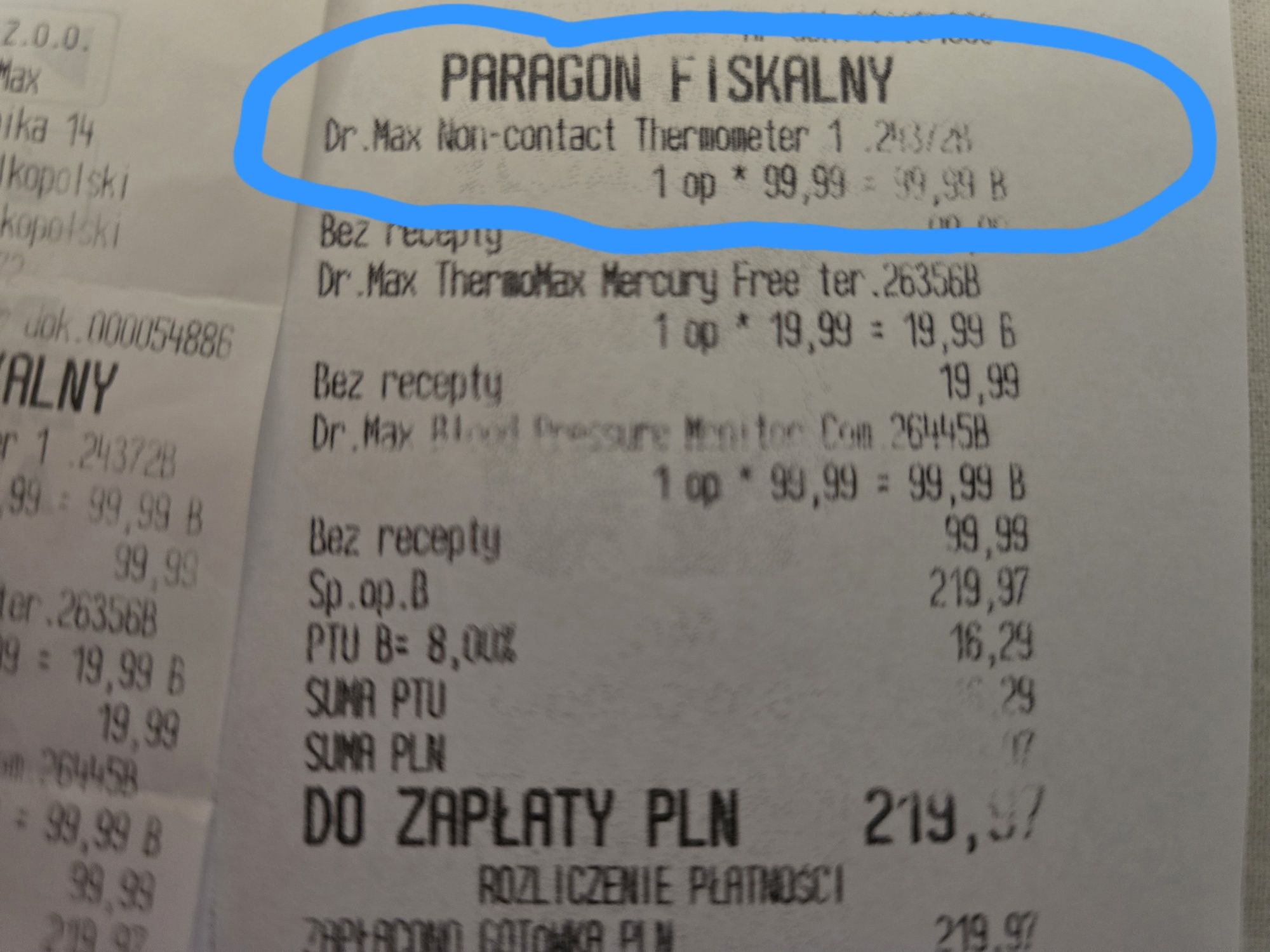 Termometr bezkontaktowy Dr. Max
