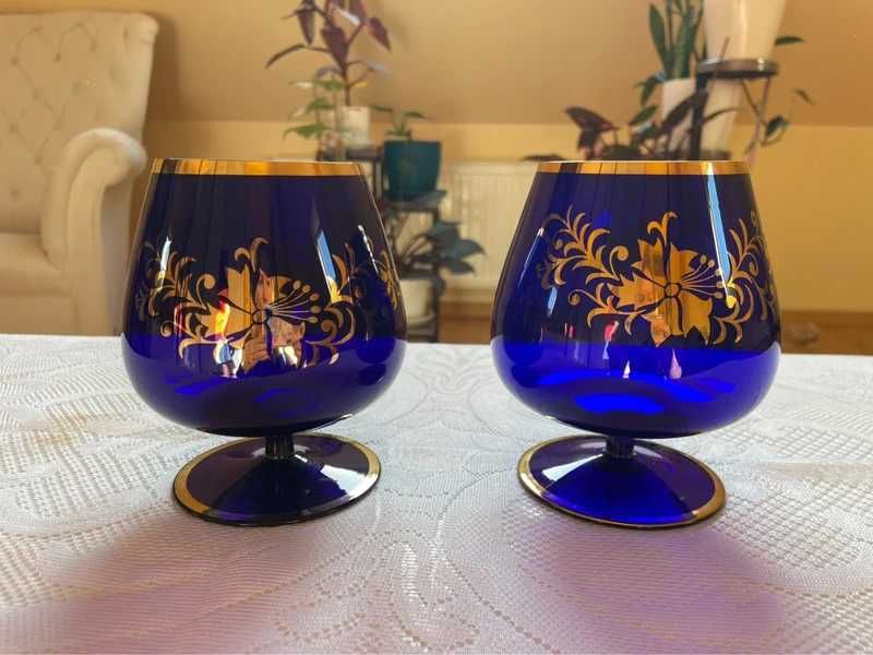 Kobaltowe Świeczniki Bohemia