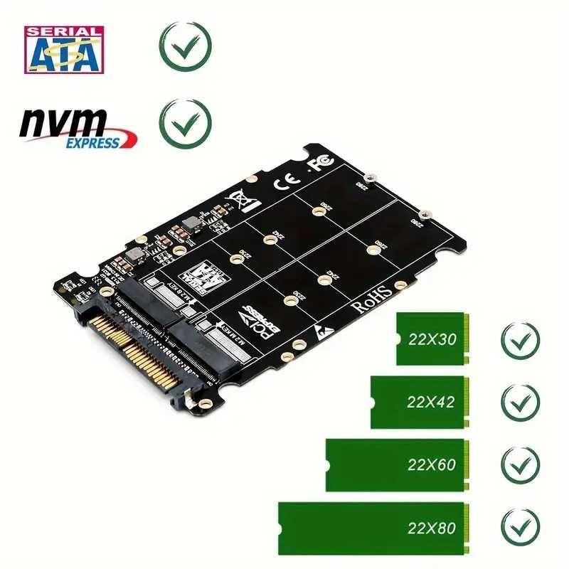 Adapter dysku M.2 SATA (NGFF) lub PCI-E (NVME) do U.2 (SFF-8639)