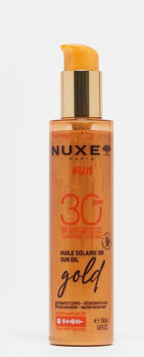 NUXE Sun spf30 olejek do opalania ze złotymi drobinkami 150ml
