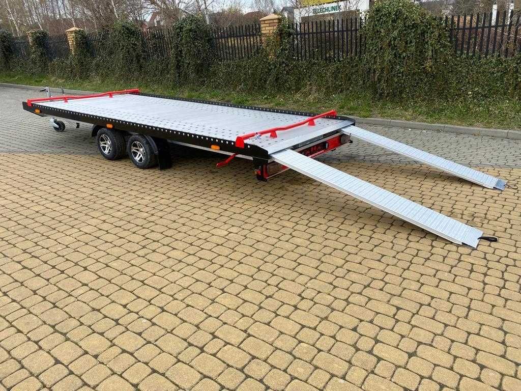 Laweta aluminiowa -przyczepa 4,5 x 2,1 DMC do 2700 kg.